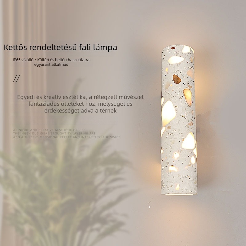 LED kültéri falikar felfelé– lefelé irányítással villa, udvar, oszlop és folyosó számára, IP65 vízálló, 3000K meleg fehér