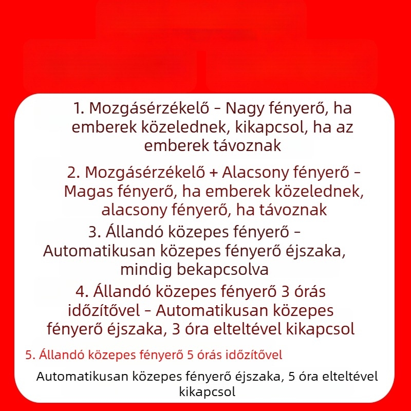 Napelemes ajtójelző lámpa kültéri falra – bejárat, udvar, kert, villa, érzékelős