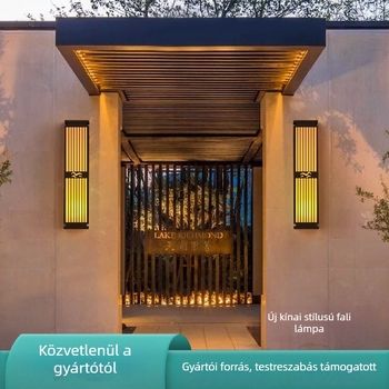 Kültéri falikar LED, alumínium ház, IP65, 600×180×120 mm, alkalmas villákhoz, udvarokra és kültéri területekhez