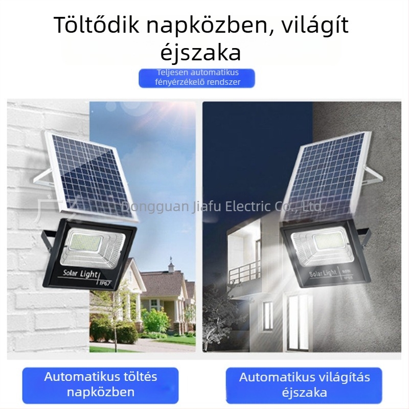 ABS napenergia-meghajtású kültéri világító reflektor kerthez és falhoz, LED nagy teljesítményű fotovoltikus utcai lámpa otthoni használatra