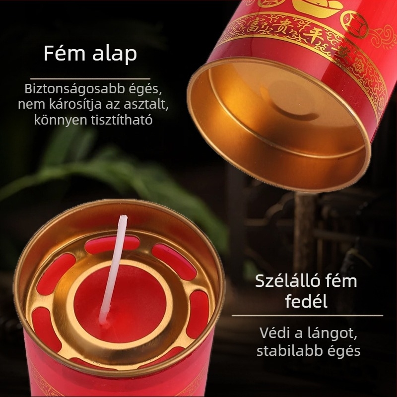 Tanulmányi siker gyertya – vajlámpa, füstmentes, 7 napos és 3 napos változat, istenségek és Buddhának szentelve