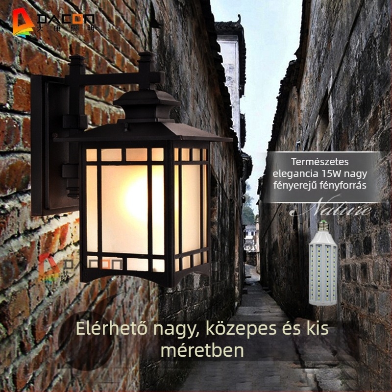 Kültéri falikar, vízálló, udvarra, folyosóra, hátsó udvarra és erkélyre, minimalista kínai stílusú kialakítás, több méretben elérhető