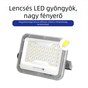 Napelemes LED fali lámpa kültéri, IP67 vízálló, intelligens fényvezérlés radarszenzorral
