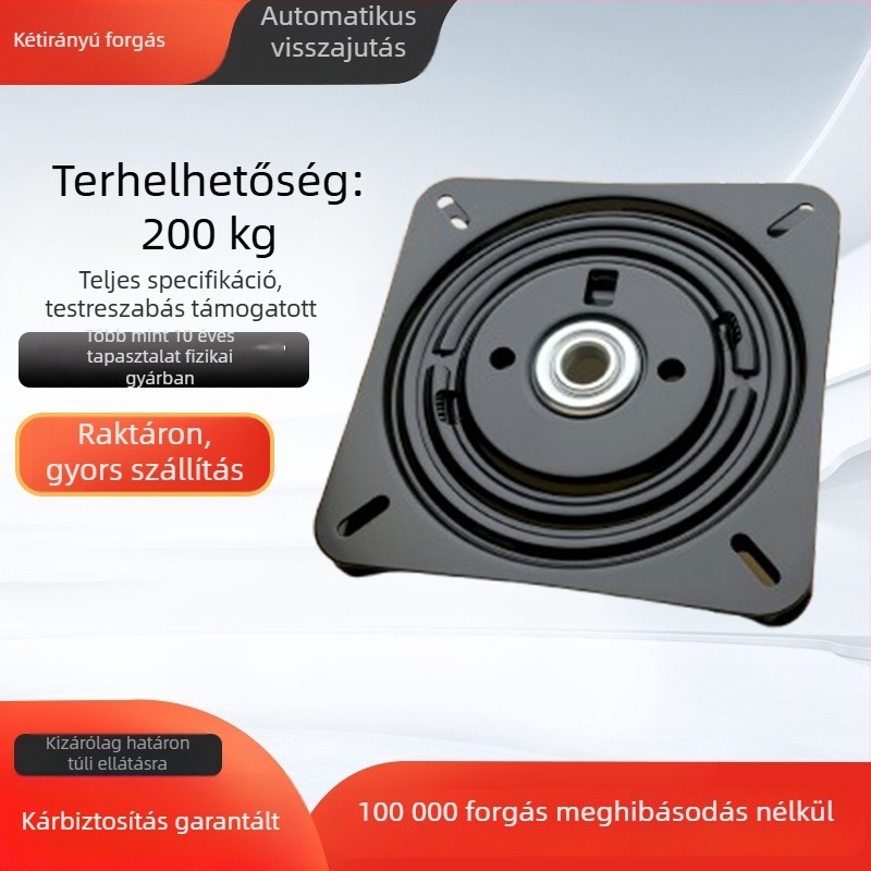 Szilárd bútorokhoz való forgó alap, automatikus visszaállítással