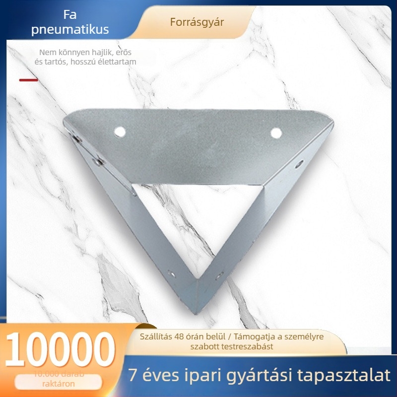 Háromszög alakú sarkvédők fából készült dobozokhoz, galvanizált fém sarokcsapok, hardver kiegészítők