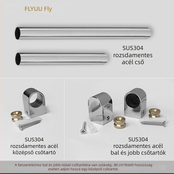 SUS304 rozsdamentes acél cső tartó, tömör cső tartó, konyhai tartozék 19 mm átmérőhöz, rézmaggal
