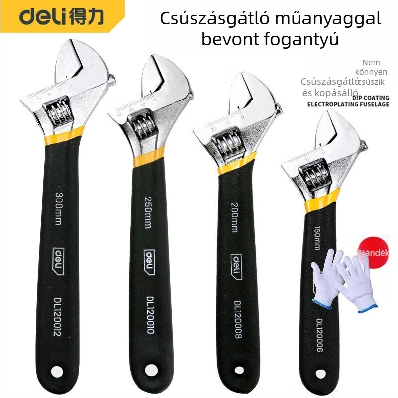 Deli ipari univerzális állítható kulcs, háztartási használatra, többfunkciós, nagy nyitással, fürdőszobához