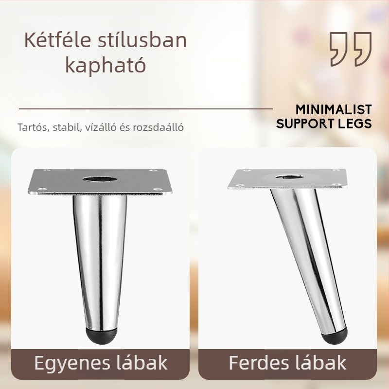 Krómbevonatú kúpos acél bútorlábak – modern minimál stílus kanapéhoz, dohányzóasztalhoz, TV-szekrényhez és éjjeliszekrényhez