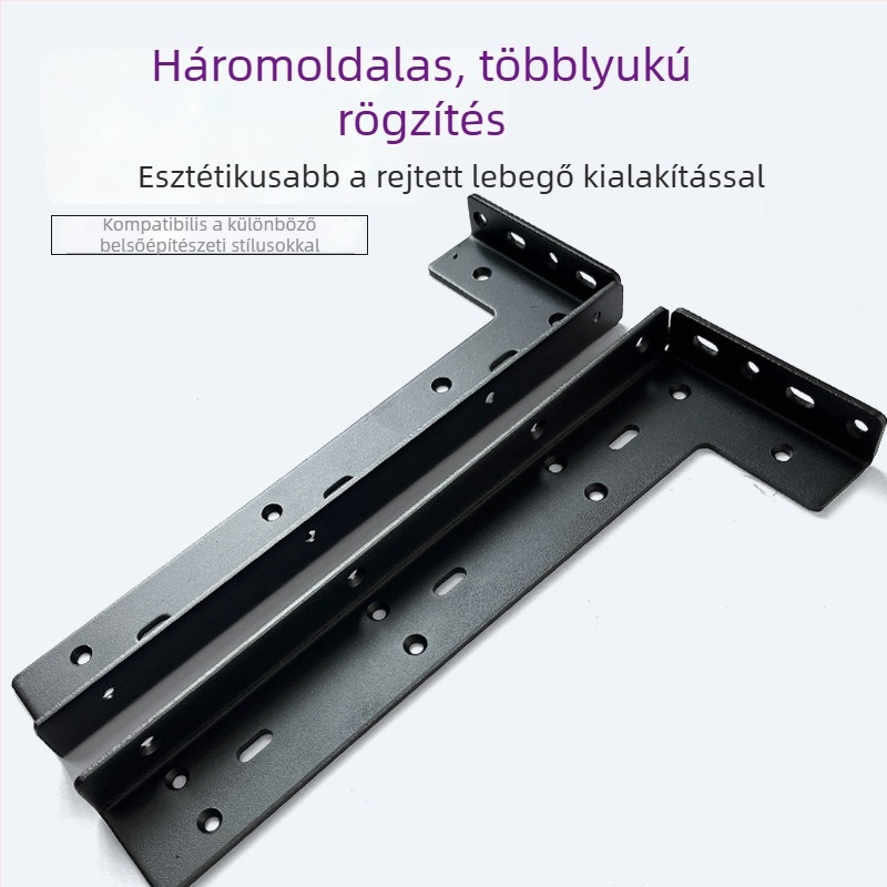Egyedi L-alakú, nehéz teherbírású függesztő tartó televíziós szekrényekhez és polcokhoz, teherhordó keret, fekete vagy fehér
