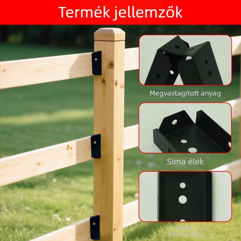 Korlát csatlakozó háromszög alakú tartó szénacélból, fekete fém sín kültéri modern minimalist dizájnhoz