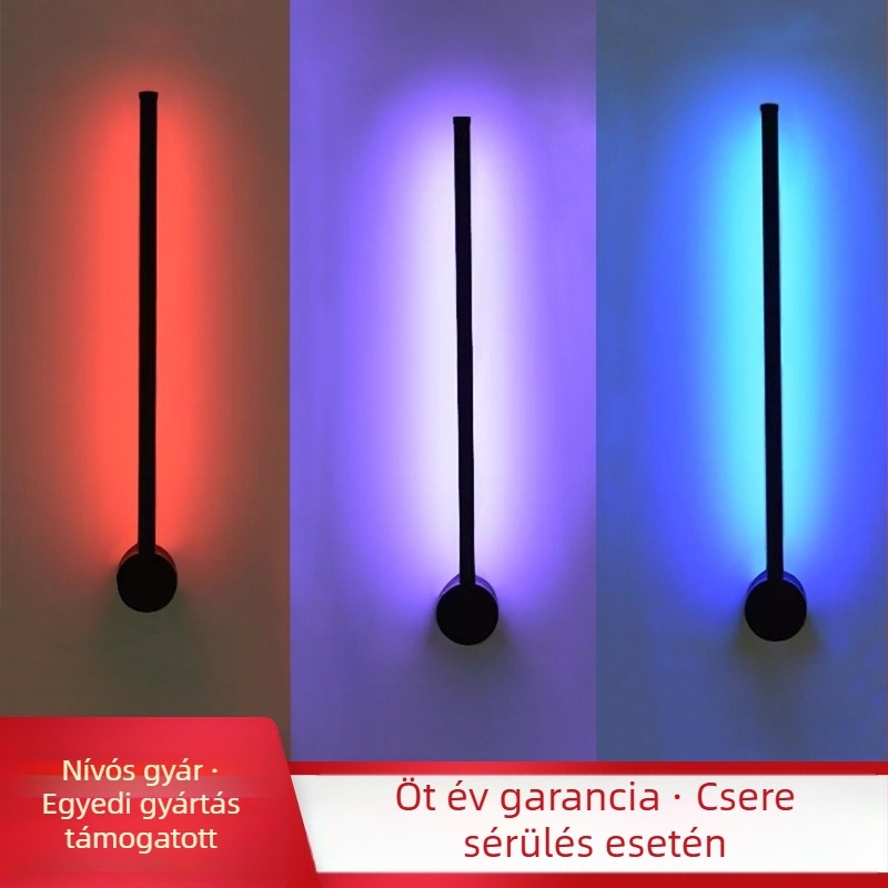 Új RGB színváltó LED falikar nappalira és hálószobára, minimalist hosszú lineáris dizájn