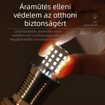 LED gyertya alakú izzó, E14-es foglalattal, kis csavaros, otthoni használatra, ultra fényes, energiatakarékos, kristályhatású megjelenés