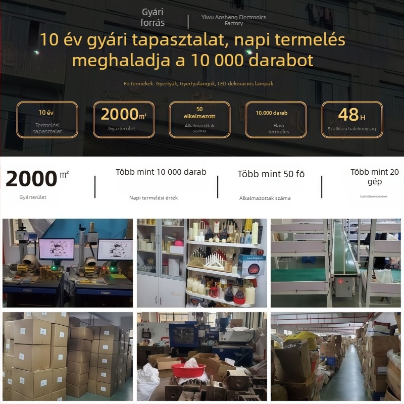 Műanyagból készült elektronikus gyertya, lótusz formájú, templomok oltárára és otthoni használatra