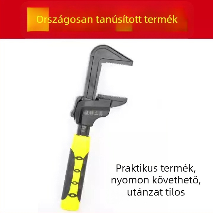 Chengte F-type állítható kulcs nagy nyílással vízvezetékekhez, magas széntartalmú acélból, vízpumpa fogó és PVC szerelvények