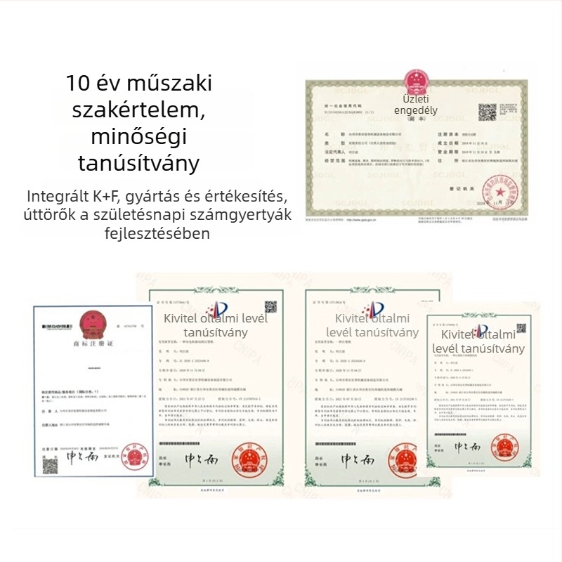 Személyre szabott szülinapi gyertya számokkal 0–9 és lánghatás dizájnnal