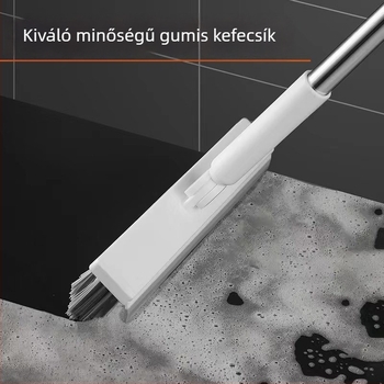 Hosszú nyelű padló- és járólap-fugatisztító kefe fürdőszobához — kemény sörtéjű tisztító kefe falakhoz és padlókhoz