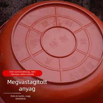 Nagy műanyag mosdótál vastag falú, piros, háztartási használatra – felnőttek és gyerekek számára