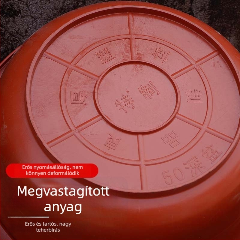 Nagy műanyag mosdótál vastag falú, piros, háztartási használatra – felnőttek és gyerekek számára