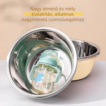 Rozsdamentes acél konyhai mosóedény, nagy kapacitású, többfunkciós medence bébiüveg mosására, tészta dagasztásához és zöldségmosáshoz