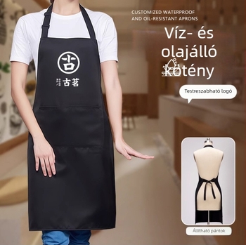 Személyre szabott logóval ellátott reklám kötény, vízálló és olajálló, konyhákhoz, szupermarketekhez, szállodákhoz és éttermekhez.