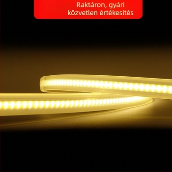 12W COB LED-szalag, vízálló, 110–220V, magasfeszültségű világítás kültéri reklámhoz és mennyezeti felszereléshez