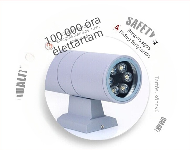 LED kültéri fali lámpa – kettős vagy egyfejű, külső falhoz, udvarhoz és oszlopokhoz (3W, 12W, 36W, 48W)