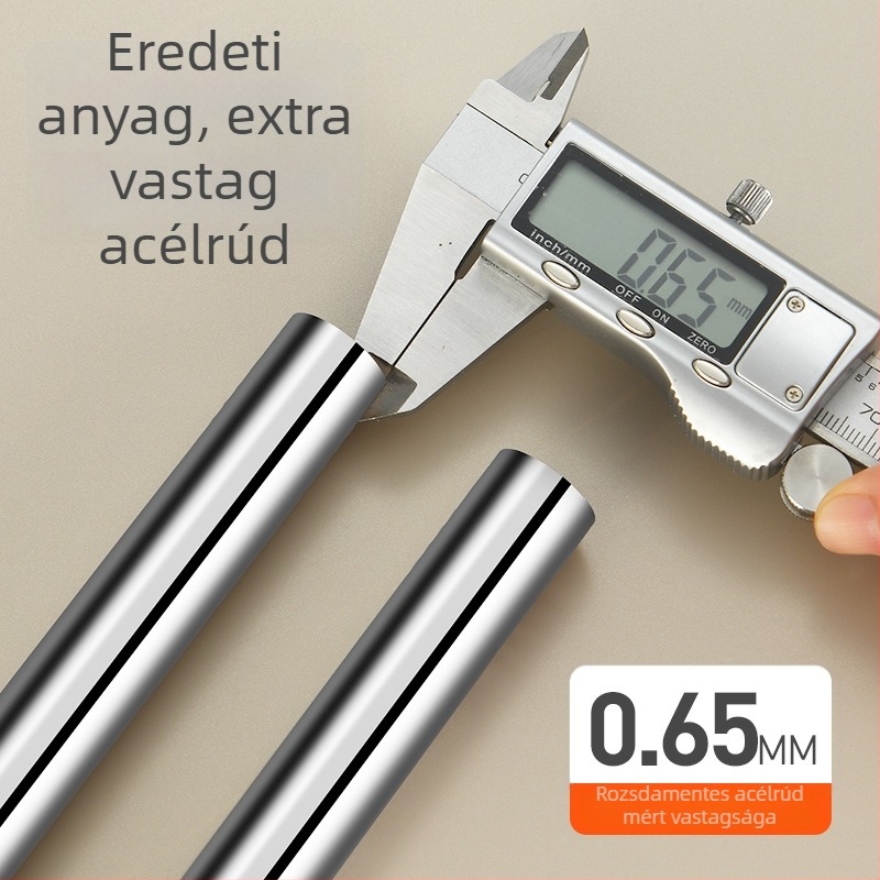 Egy darabos rozsdamentes acél porlapát, 0,8 mm vastagságú, nem mágneses, szabadalmaztatott háztartási tervezés
