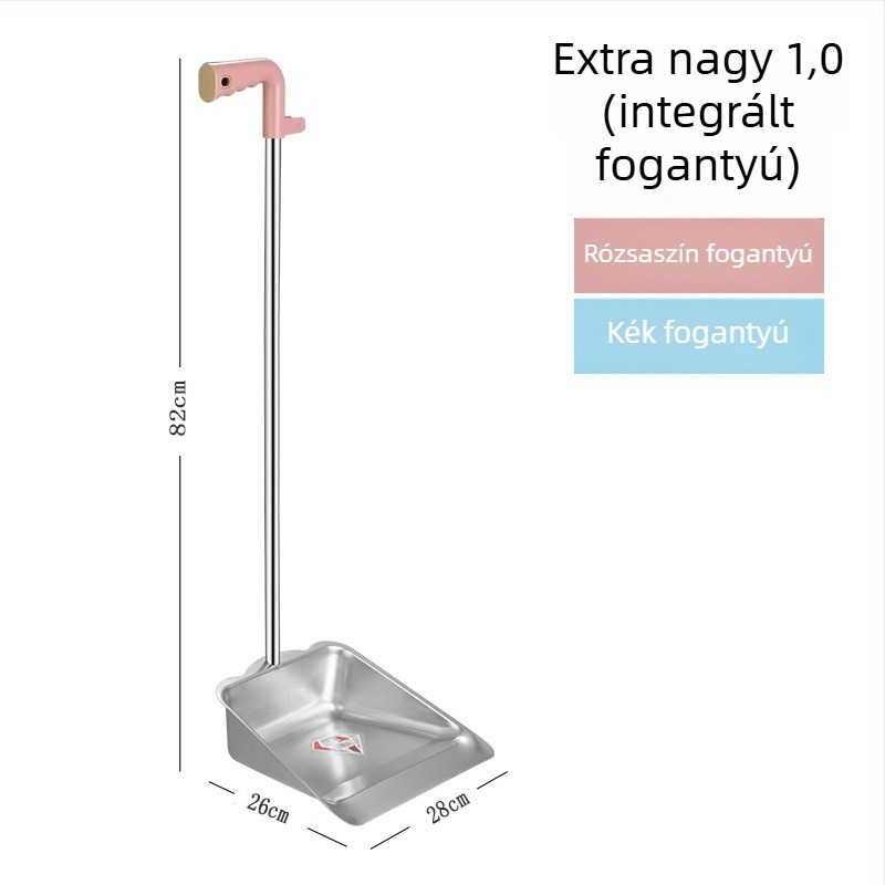 Egy darabos rozsdamentes acél porlapát, 0,8 mm vastagságú, nem mágneses, szabadalmaztatott háztartási tervezés