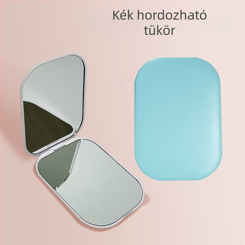 Hordozható összecsukható utazó tükör, egyszerű és elegáns, mini kétoldalas sminktükör, ultra könnyű és ultra kompakt.