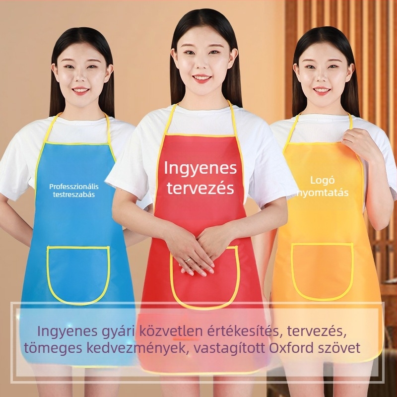 Személyre szabott logónyomatos kötény – ujjak nélküli, promóciós ajándék, egy méretben