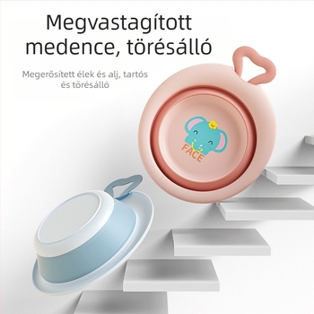 Összecsukható bébi arcmosó tál, műanyag