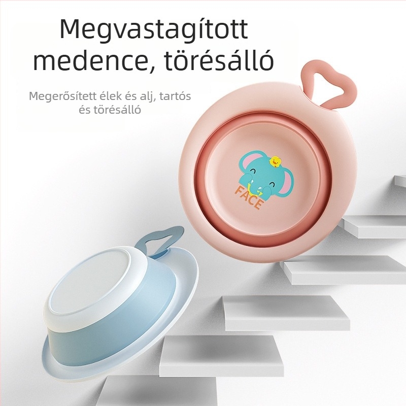 Összecsukható bébi arcmosó tál, műanyag