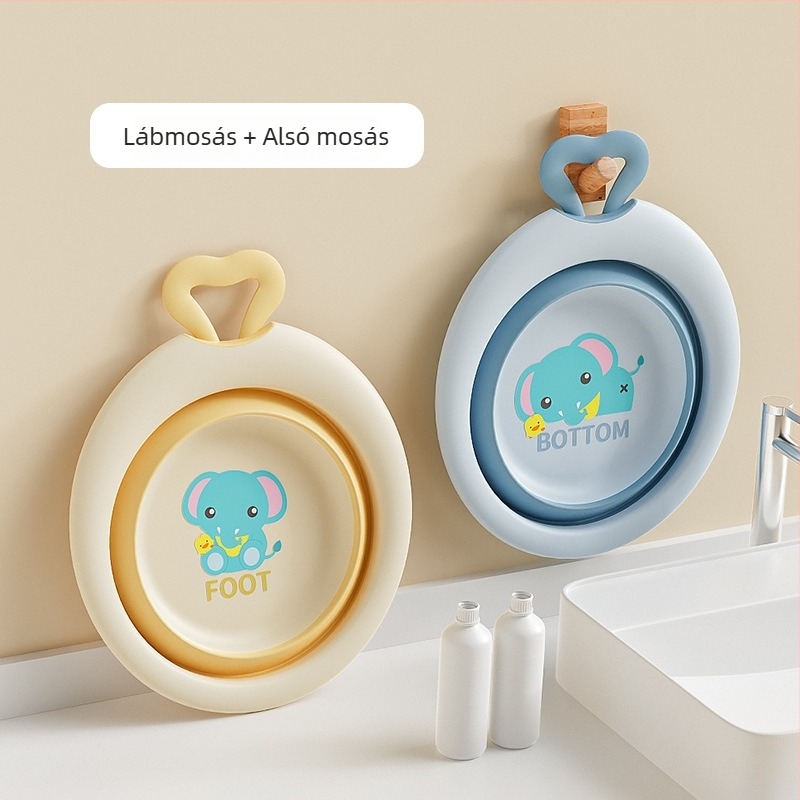 Összecsukható bébi arcmosó tál, műanyag