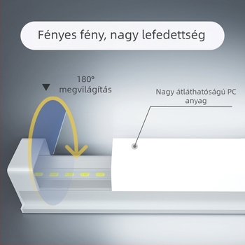 Integrált LED-tubus, T5 ultra fényes nappali világítás, T8 hosszú csík, háztartási teljes készlet energiatakarékos tartóval, 1.2 m