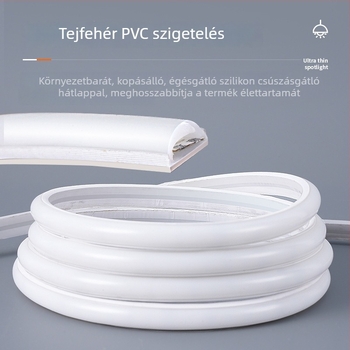 Öntapadós szilikon vízálló COB LED-szalag, 220V – lineáris fénycsatorna otthoni mennyezethez, ultra vékony, lágy fény