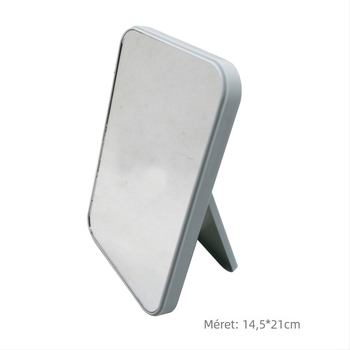Egyszerű, modern asztali sminktükör négyszögletes és kör alakú formával, minimalist, HD-minőségű, kompakt tükör