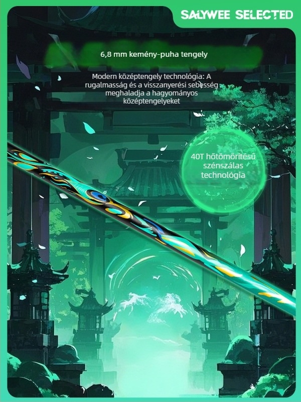 ALPSPORT Tollaslabda ütő Peacock – teljes szénszálas, férfiak és nők számára, haladó verseny, 4U, T800, 305±5mm