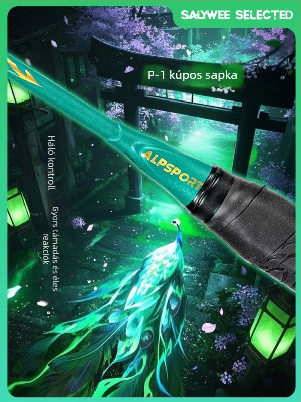 ALPSPORT Tollaslabda ütő Peacock – teljes szénszálas, férfiak és nők számára, haladó verseny, 4U, T800, 305±5mm