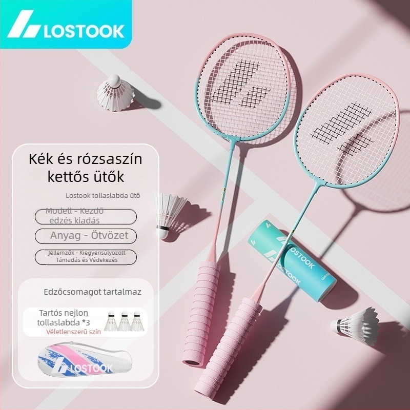 Két badmintonütő habfogantyúval, masszív, rugalmas, felnőtteknek