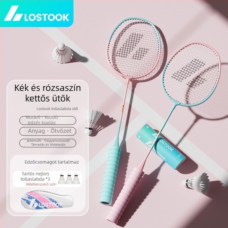 Két badmintonütő habfogantyúval, masszív, rugalmas, felnőtteknek