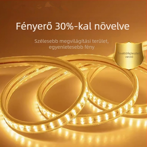 Kültéri, vízálló LED-szalag, 220V, öntapadó mennyezeti dekorációs vonal, nappaliba