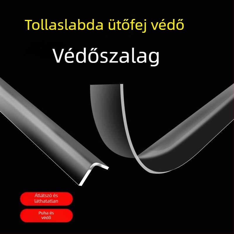 Áttetsző, megerősített keretvédő matrica tollaslabda ütőhöz – láthatatlan élvédő, karcolás elleni, festékleválás elleni, nyom nélkül