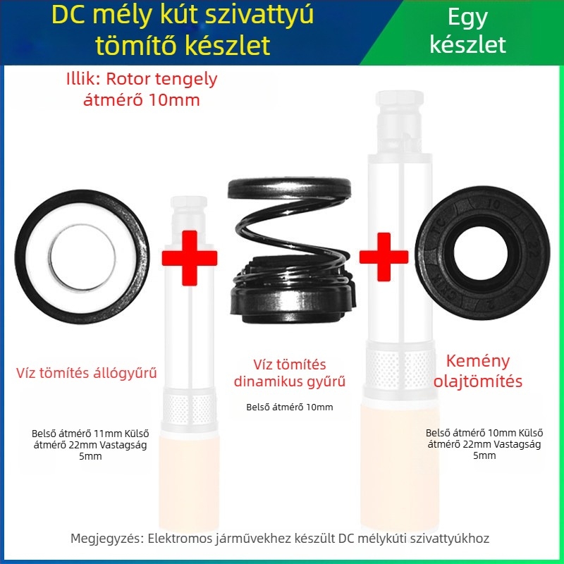 DC merülőszivattyú tömítőkészlet kerámiatömítésekkel elektromos jármű motorjaihoz, 12V/48V/60V