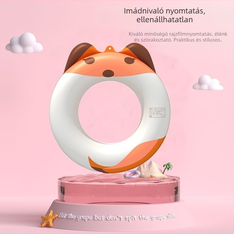 Gyerekeknek készült pingvines rajzfilmszerű felfújható úszógumi, megerősített dizájnnal
