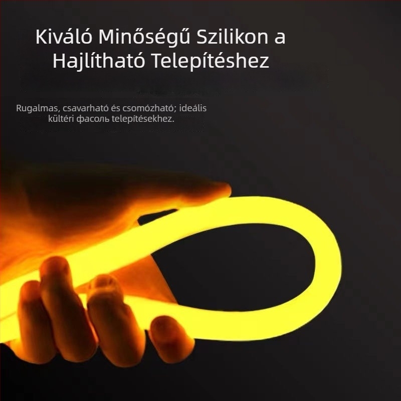 360°-os LED körfénycsík, flexibil Neon LED szalag kültéri vízálló, magas fényerő, mérnöki világításhoz való szalag