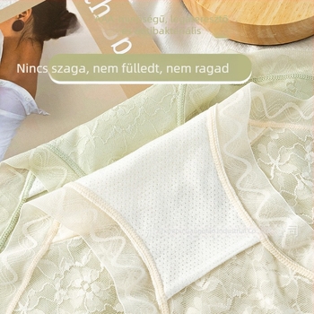 Csipkés női alsónemű jacquard mintával, középmagas derekú, lélegző és bőrbarát