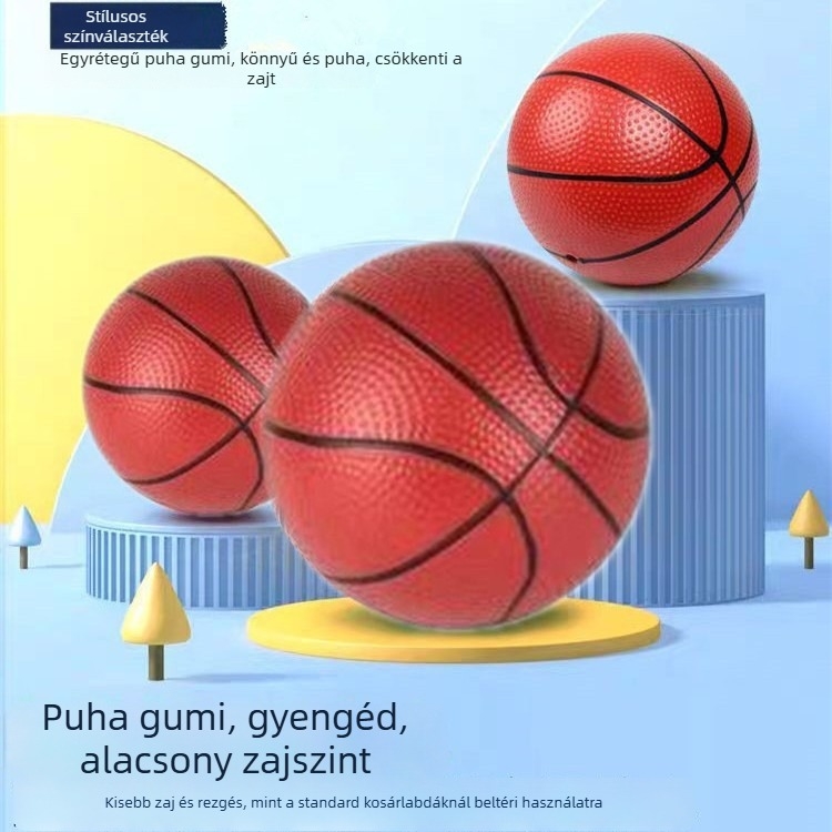 Felfújható mini kosárlabda játéklabda gyerekeknek, rugalmas, 3–6 éveseknek, óvodába