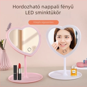 LED-es sminktükör világítással, asztali sminktükör