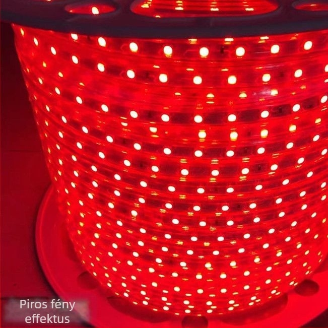 Kültéri LED-szalag 5050, 220V, fehér fény, vízálló dekoratív vonalas világítás