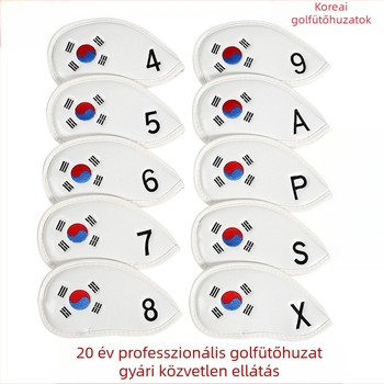 Bőr Golf vasfejfedő Velcro-ral és egyedi logóval